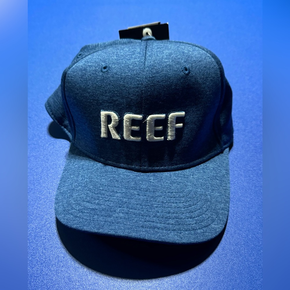 REEF Embroidered Logo Baseball Cap in Navy Blue